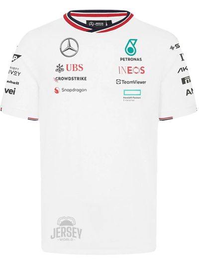 Mercedes Racing F1 Team Round Neck Shirt 2024 White