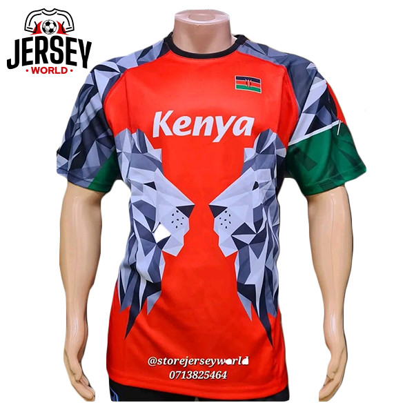 Authentic Kenya Rugby jersey-Red