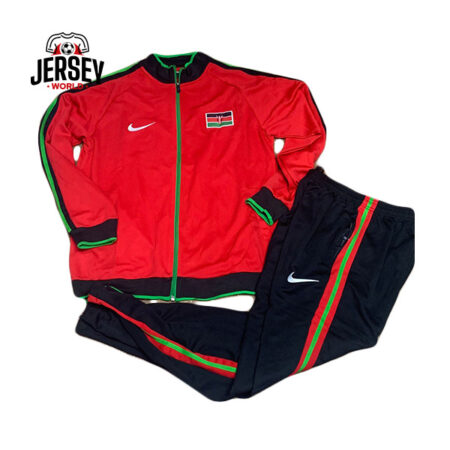 Kenya National Team Tracksuit Green & Black Stripes