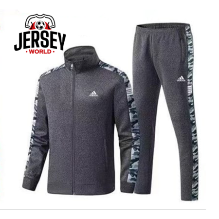 Men's Athletic Tracksuit Grey Camouflage Striped Edition