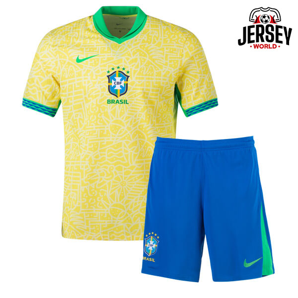 Brazil Home Copa América Kids Kit 2024