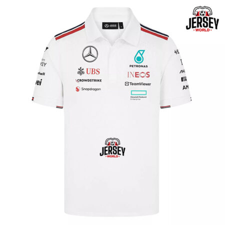 Mercedes F1 Team Polo Shirt 24/25-White