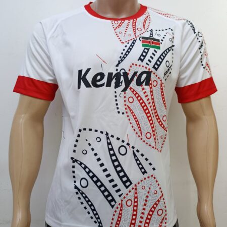 Kenya white Rugby Tribal Performance Jersey