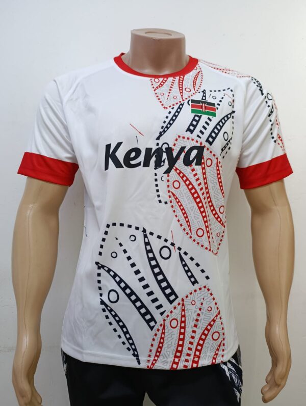 Kenya white Rugby Tribal Performance Jersey