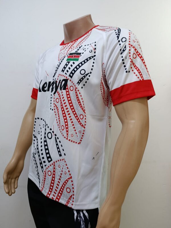 Kenya white Rugby Tribal Performance Jersey