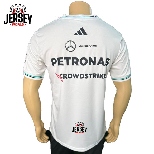 Mercedes F1 2025 Team V-Neck Jersey-White