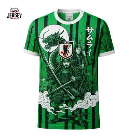 Japan Samurai Warrior Football Jersey – Green Dragon Edition