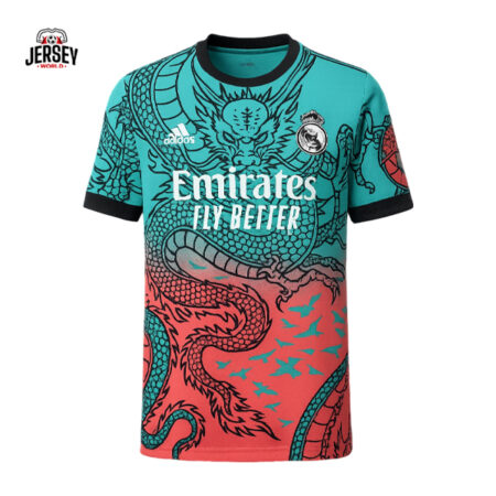 Real Madrid 2025 Special Dragon Jersey - Blue and Pink Edition