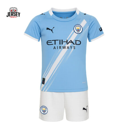 Manchester City 2025/26 Home Kids Kit
