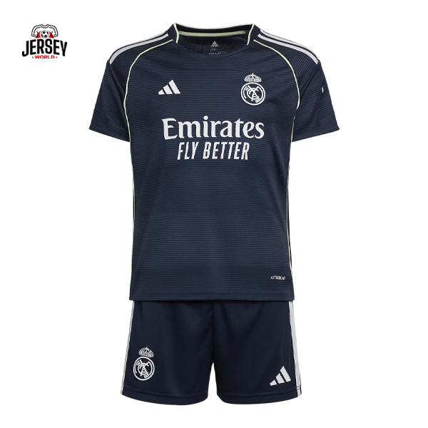 Real Madrid 2025/26 Away Kids Kit