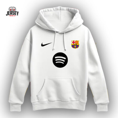 FC Barcelona 2025/26 White Hoodie