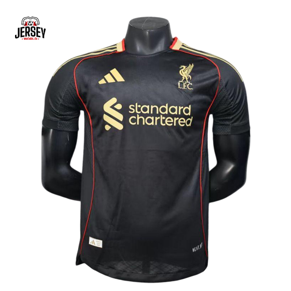 Liverpool 2025/2026 Black & Gold Jersey