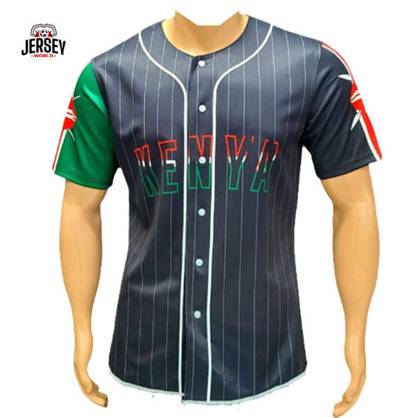 Kenya 2026 Black Baseball Jersey