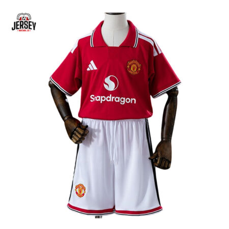 Manchester United 2026/27 Home Kids Kit
