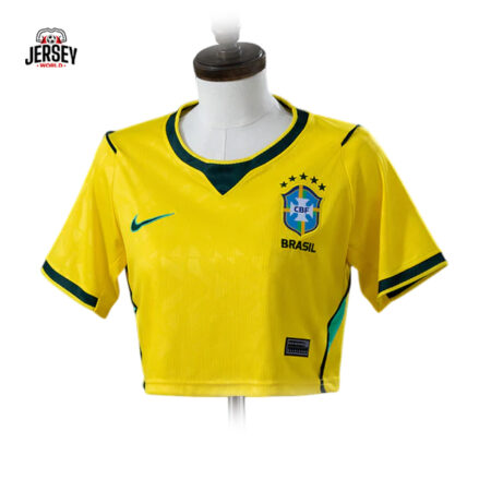 Brazil 2026 Home Crop Top Brazil 2026 Home Crop Top