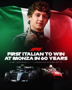 Kimi Antonelli Wins at the Italian Grand Prix